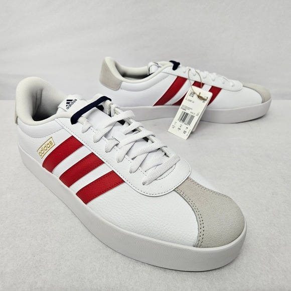 adidas Other - Adidas‎ VL Court 3.0 Skateboarding Shoes IF4464 White Gray Red Men's Size 11.5